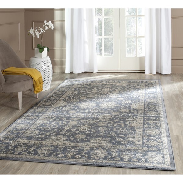 Safavieh Vintage Oriental Dark Blue/ Cream Distressed Rug - 8' x 11'