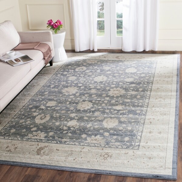 Safavieh Vintage Oriental Dark Blue/ Cream Distressed Rug - 8' x 11'