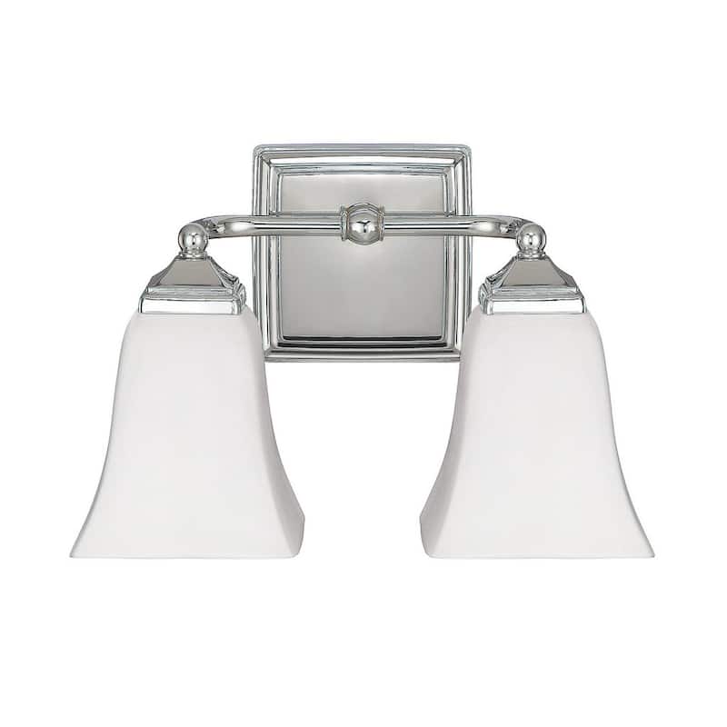 Traditional 2-light Polished Nickel Bath/Vanity Light - Polished Nickel