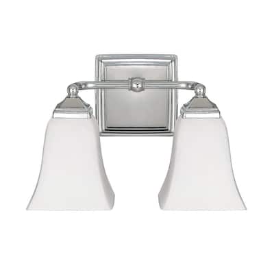 Traditional 2-light Polished Nickel Bath/Vanity Light - Polished Nickel