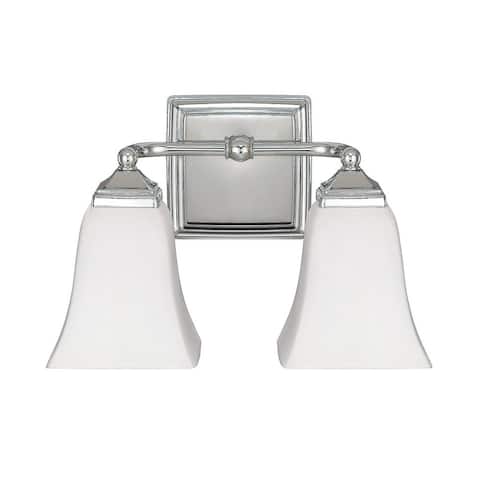 Traditional 2-light Polished Nickel Bath/Vanity Light - Polished Nickel