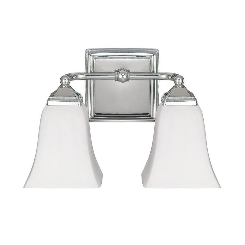 Traditional 2-light Polished Nickel Bath/Vanity Light - Polished Nickel - Polished Nickel