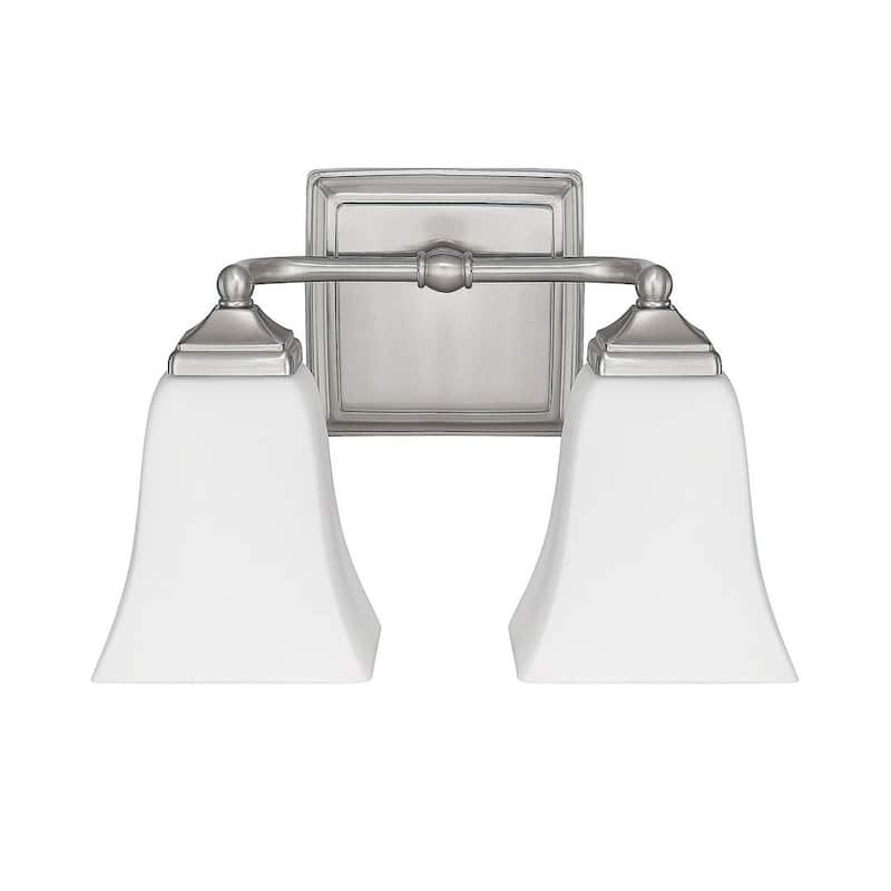 Traditional 2-light Brushed Nickel Bath/Vanity Light - Brushed Nickel