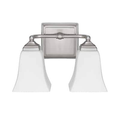 Traditional 2-light Brushed Nickel Bath/Vanity Light - Brushed Nickel