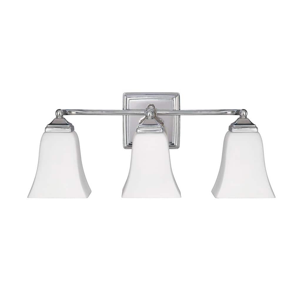 Traditional 3-light Polished Nickel Bath/Vanity Light - Polished Nickel - Polished Nickel