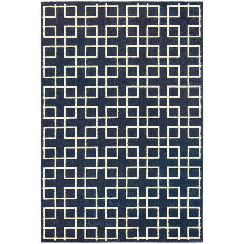 Vista Home Elance Geometric Trellis Heathered Area Rug