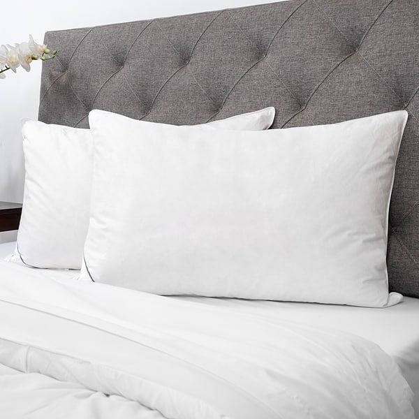 White Feather Pillows for Sleeping, Square Bed Pillows 12 x 20 inch, 18 x  18 inch, 20 x 20 inch, 26 x 26 inch, Set of 2 