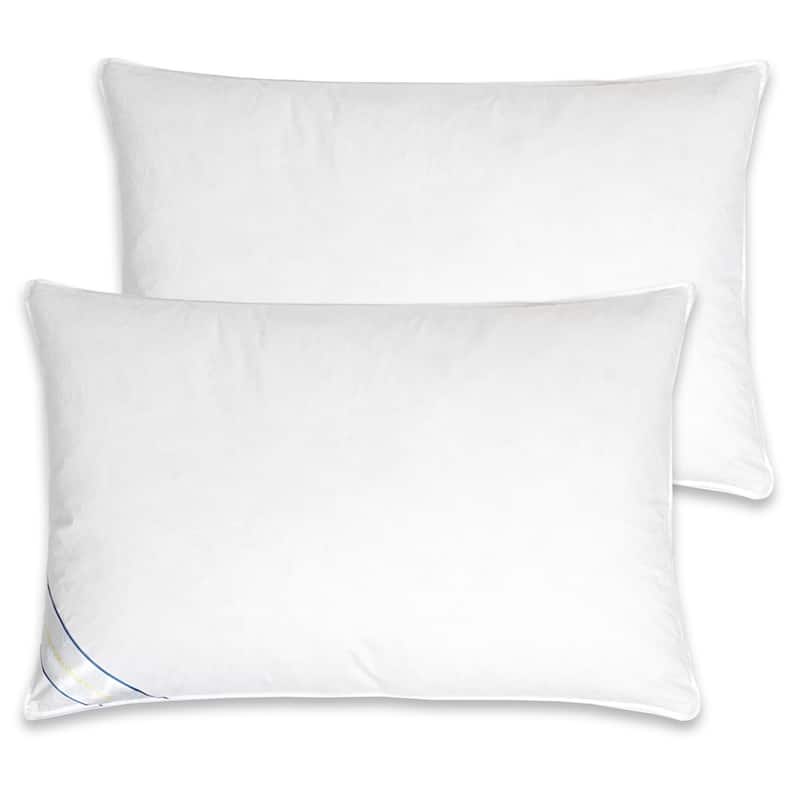 Sweet Home Collection Luxury Natural Feather Bed Pillows (Set of 2) - White