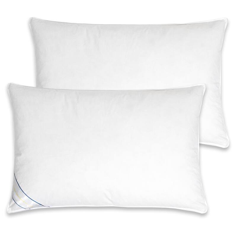 Sweet Home Collection Luxury Natural Feather Bed Pillows (Set of 2) - White