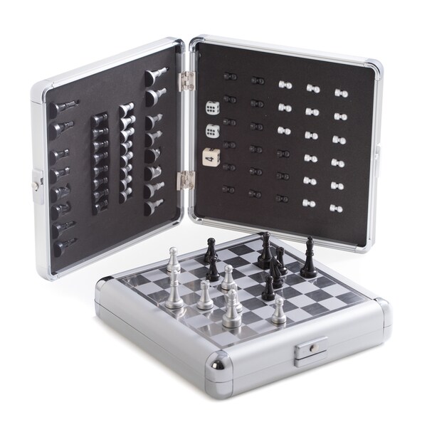 Bey Berk 'Riley' Stainless Steel Travel Game Set