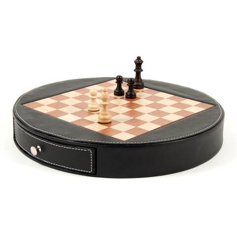 Bey Berk 'Check Mate' Leather Chess Set
