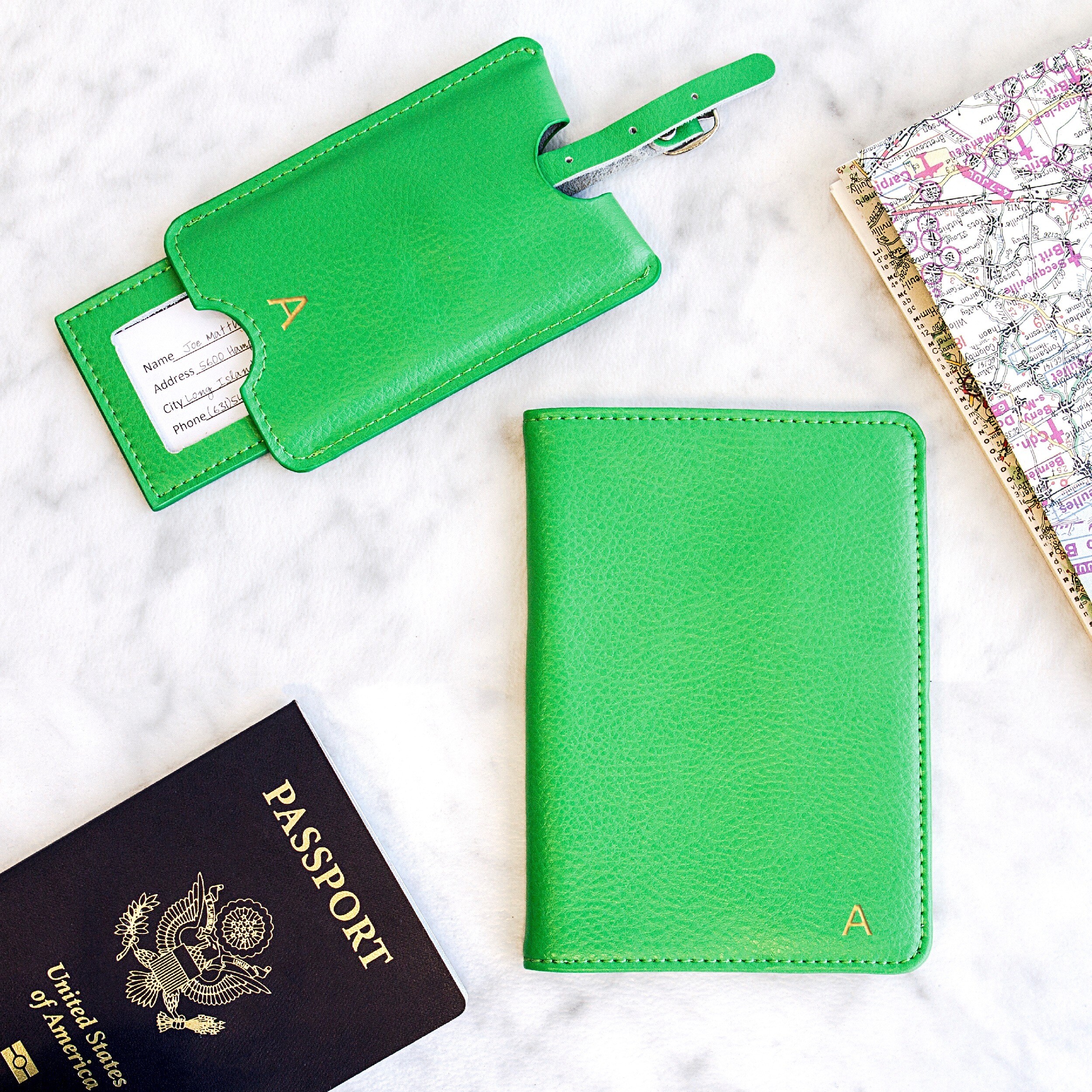 passport holder luggage tag set