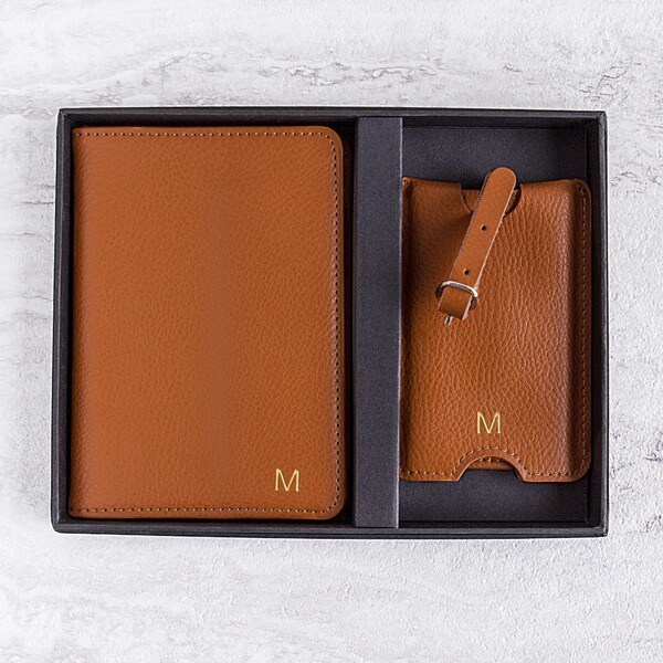 luggage tag passport holder set
