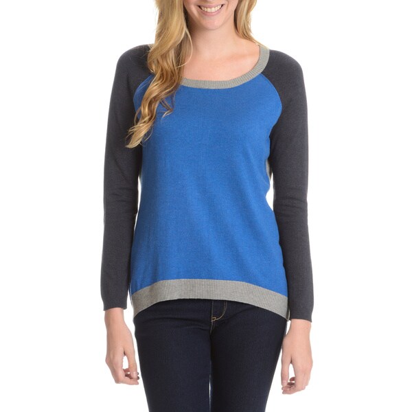 Cyrus Women's Long Sleeve Color Block Sweater - 17690695 - Overstock ...