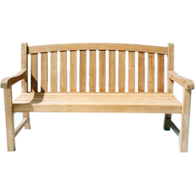 Handmade D-Art Teak Captain 3-seater Bench (Indonesia) - Natural Color No oils
