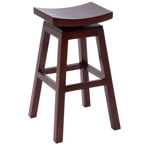 Casa Cortes Solid Wood 30-inch Swivel Bar stool