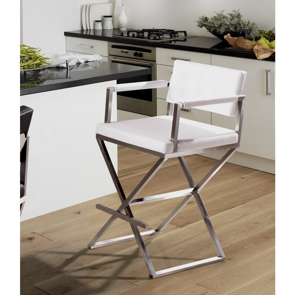 Folding barstool with discount back