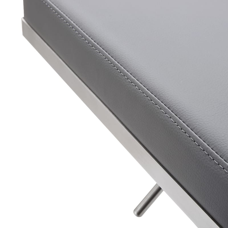 Strick & Bolton Fulla Stainless Steel Eco-leather Square Barstool