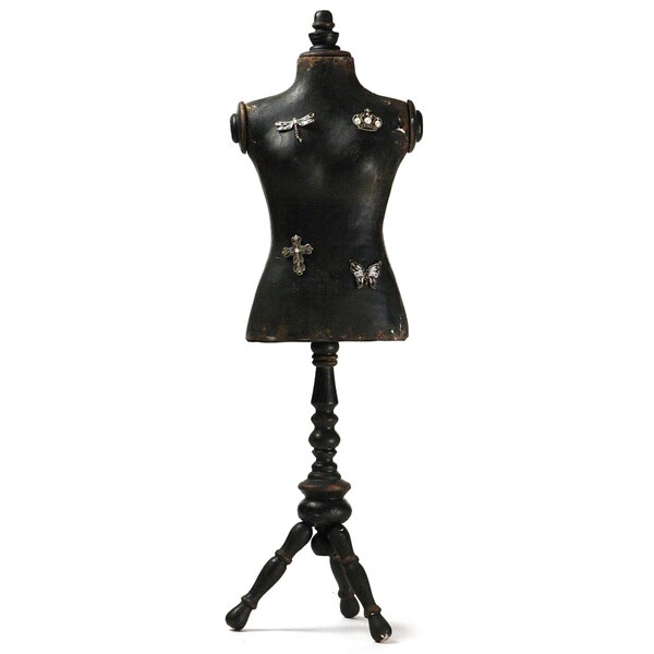 Shop Black Wooden Dress Form - Free Shipping Today - Overstock.com ...