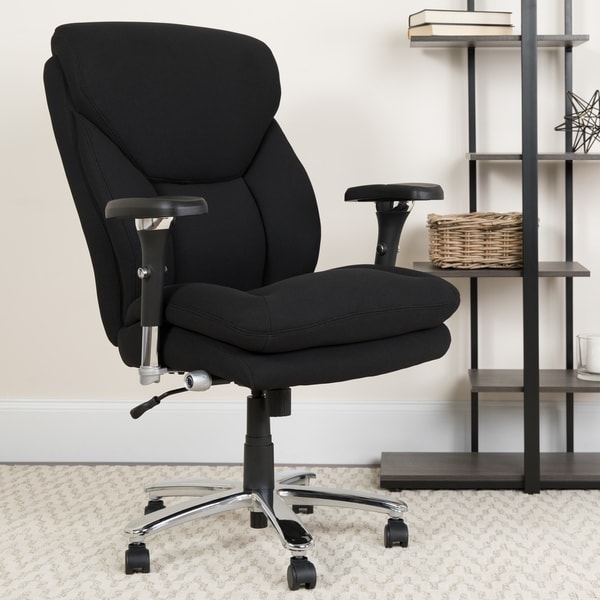 24/7 Intensive Use Big & Tall 400 lb. Rated High Back Black Fabric Chair