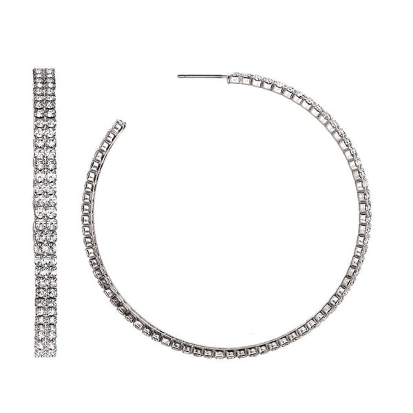 Isla Simone Double Row 55mm Hoop Earrings