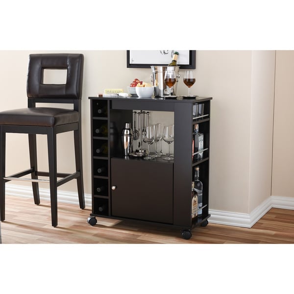 Dark brown outlet wine cabinet