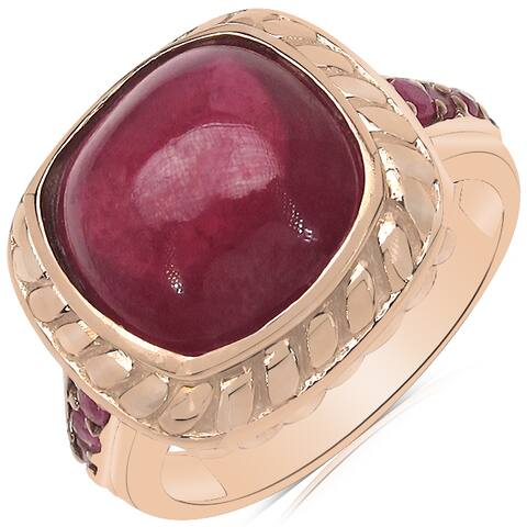 Malaika .925 Sterling Silver 9.16 Carat Genuine Ruby Ring
