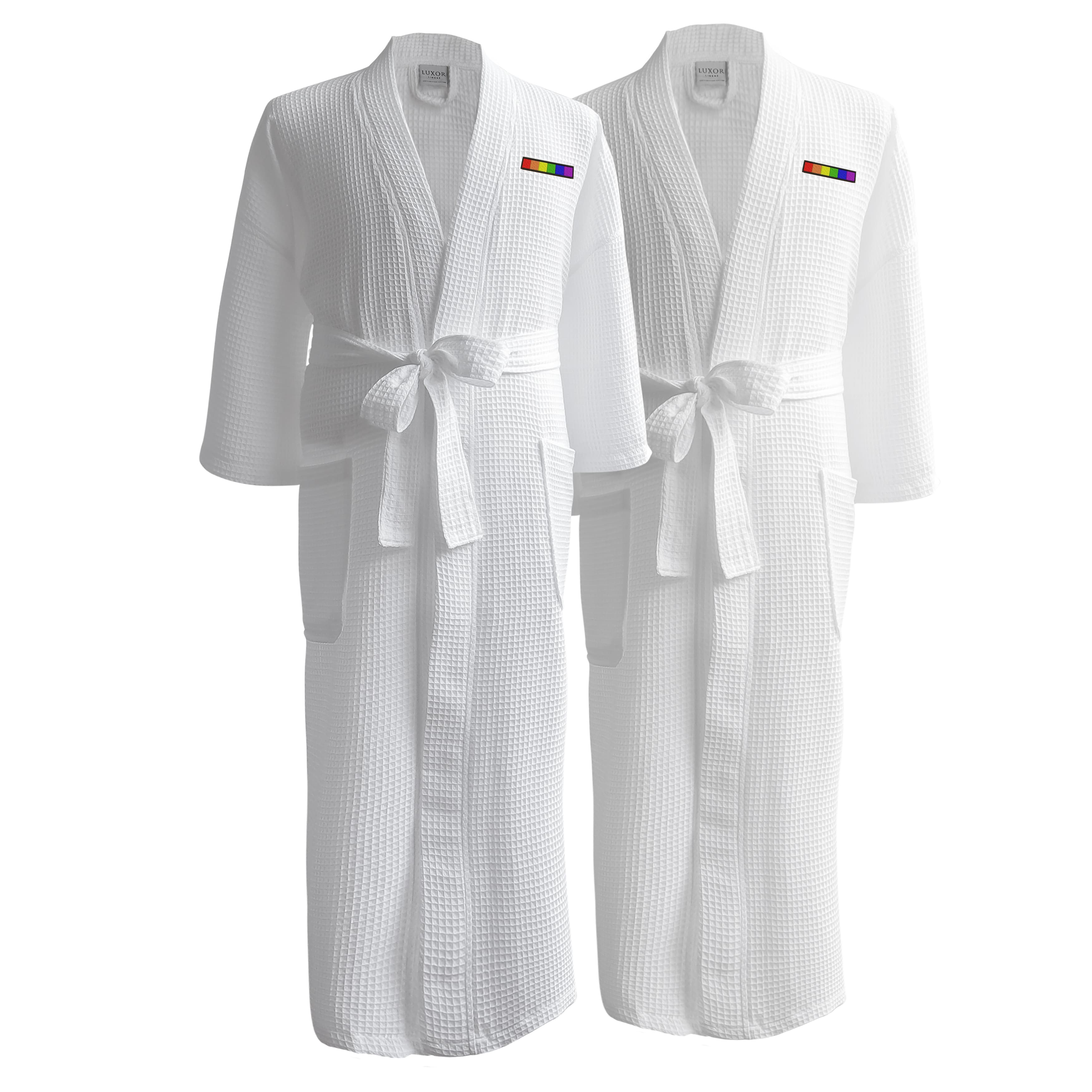 Conrad Egyptian Cotton LGBT Pride Waffle Spa Robe - Flag (Set of Two ...