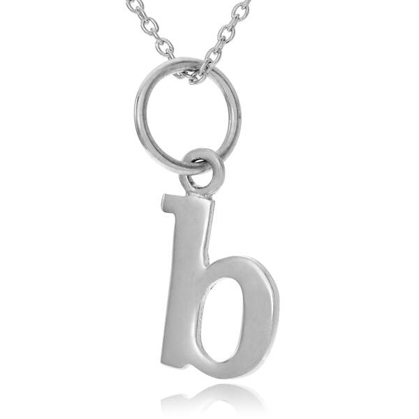 Shop Journee Collection Sterling Silver Lowercase Typewriter Letter Pendant Overstock 10626421