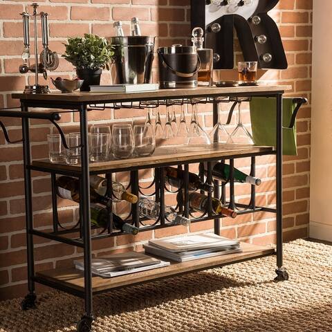 Carbon Loft Fred Vintage Industrial Dark Brown Cart