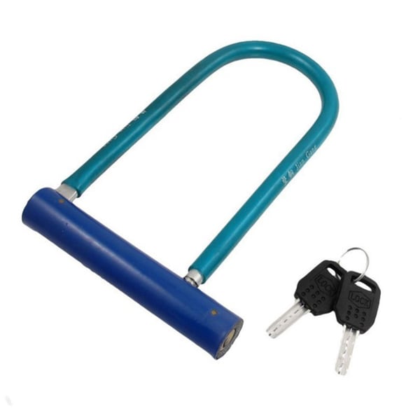 blue bike lock
