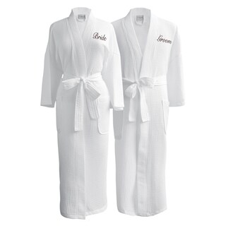 Conrad Egyptian Cotton Bride & Groom Waffle Spa Robe Set (Gift ...
