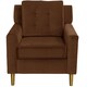 preview thumbnail 2 of 4, Skyline Furniture Regal Chocolate Arm Chair