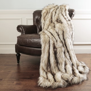 Aurora Home Bleached Finn Faux Fur Throw Blanket by Wild Mannered - Bed ...