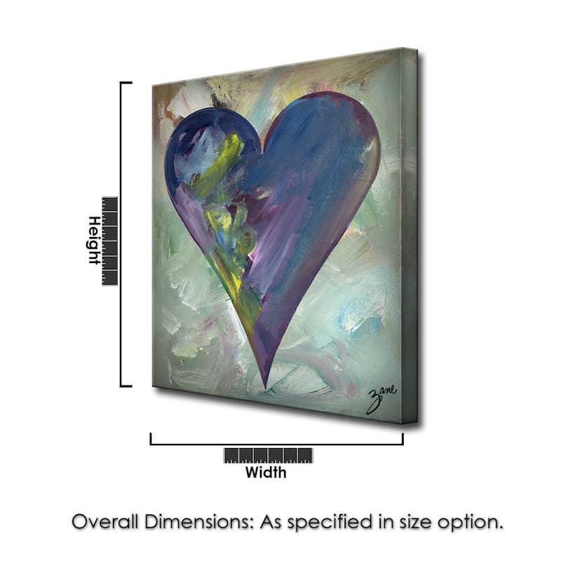 'Connor' Heartwork Wrapped Canvas Wall Art