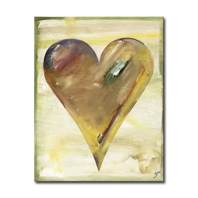 'Clay' Heartwork Wrapped Canvas Wall Art