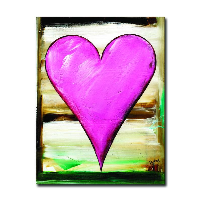 Baily II' Heartwork Wrapped Canvas Wall Art