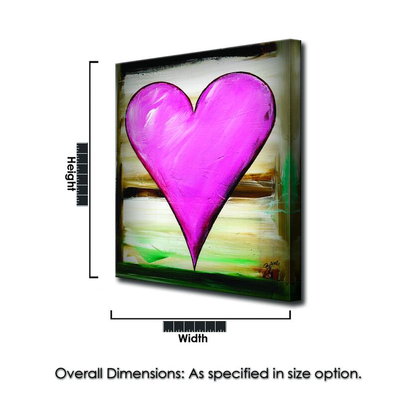 Baily II' Heartwork Wrapped Canvas Wall Art