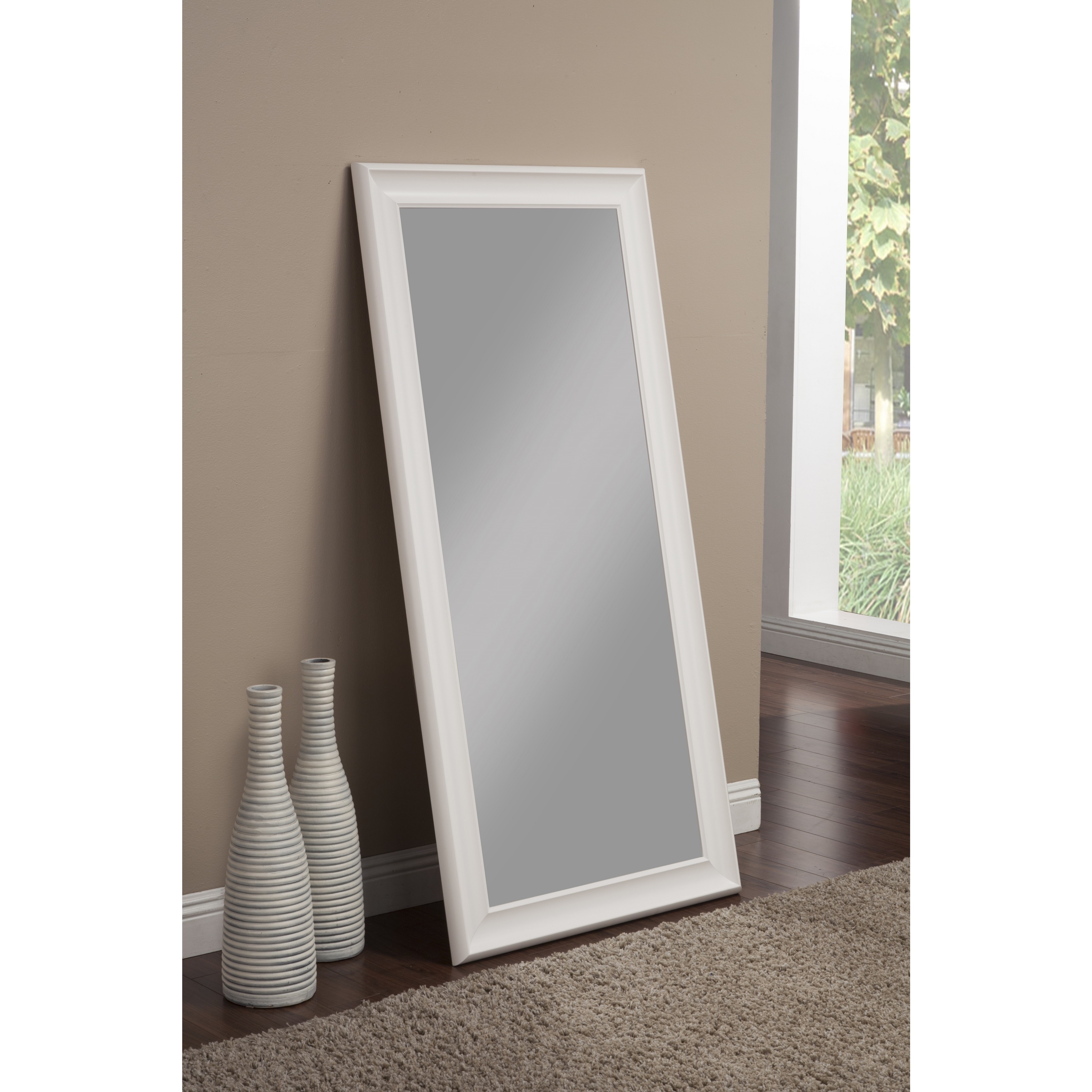 Shop Havenside Home Pascagoula Frost White Full Length Leaner Mirror
