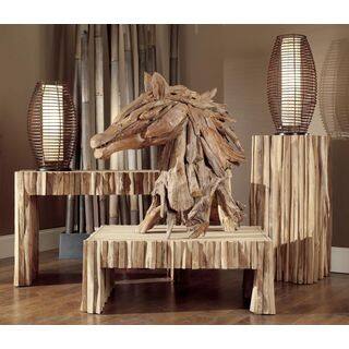 Figurine Reclaimed Wood Decorative Accessories For Less East At Main S Central Decorative Teak Horse Dcor