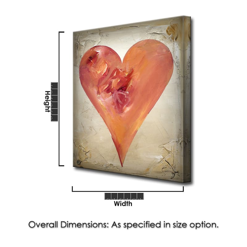 'Kayle' Heartwork Wrapped Canvas Art