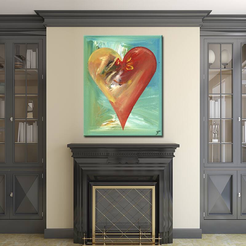 'India' Heartwork Wrapped Canvas Wall Art