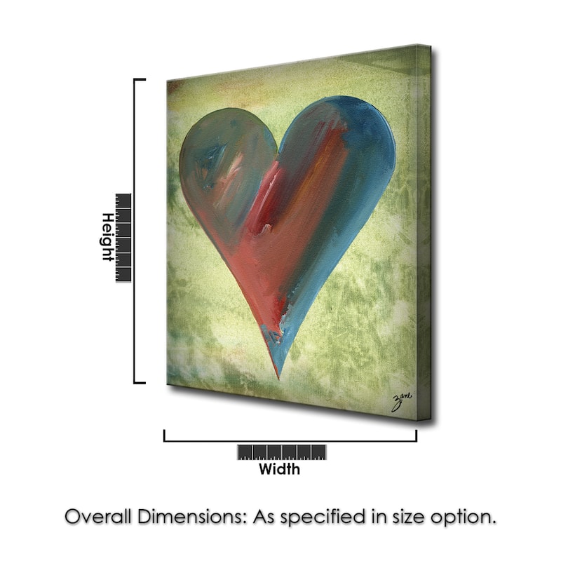 'Heather' Heartwork Wrapped Canvas Wall Art
