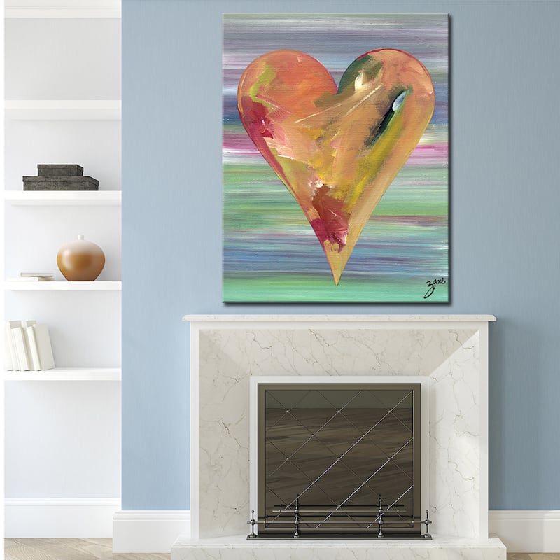 'Haley' Heartwork Wrapped Canvas Wall Art