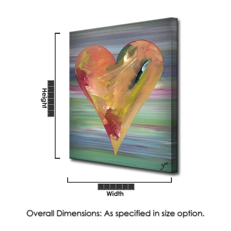 'Haley' Heartwork Wrapped Canvas Wall Art