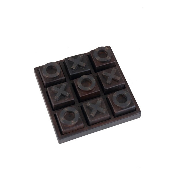 East At Main's Lemannville Wooden Vintage Tic Tac Toe Board