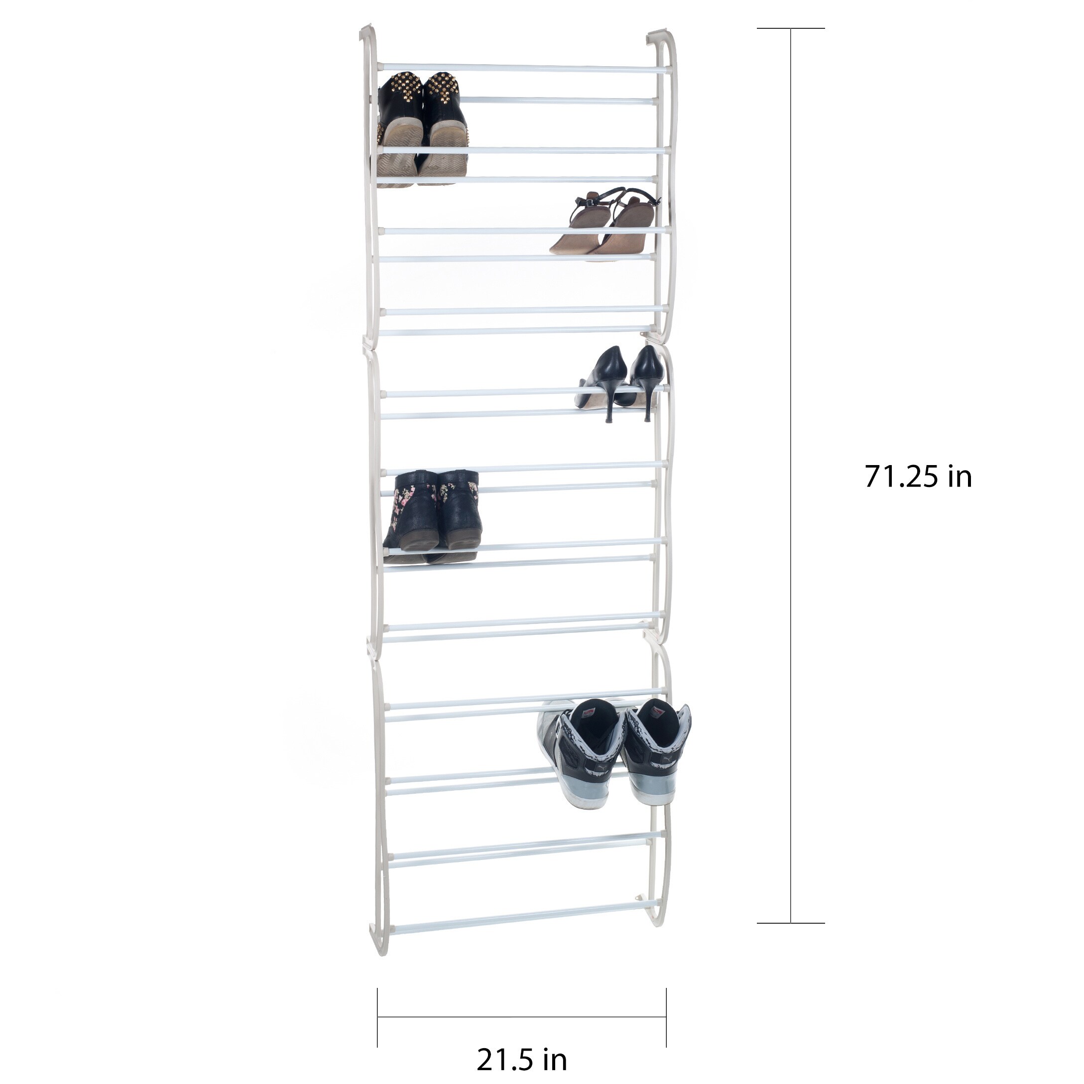 Shop Windsor Home Over The Door Shoe Rack Organizer Fits 36 Shoes Free Shipping On Orders Over 45 Overstock 10627467