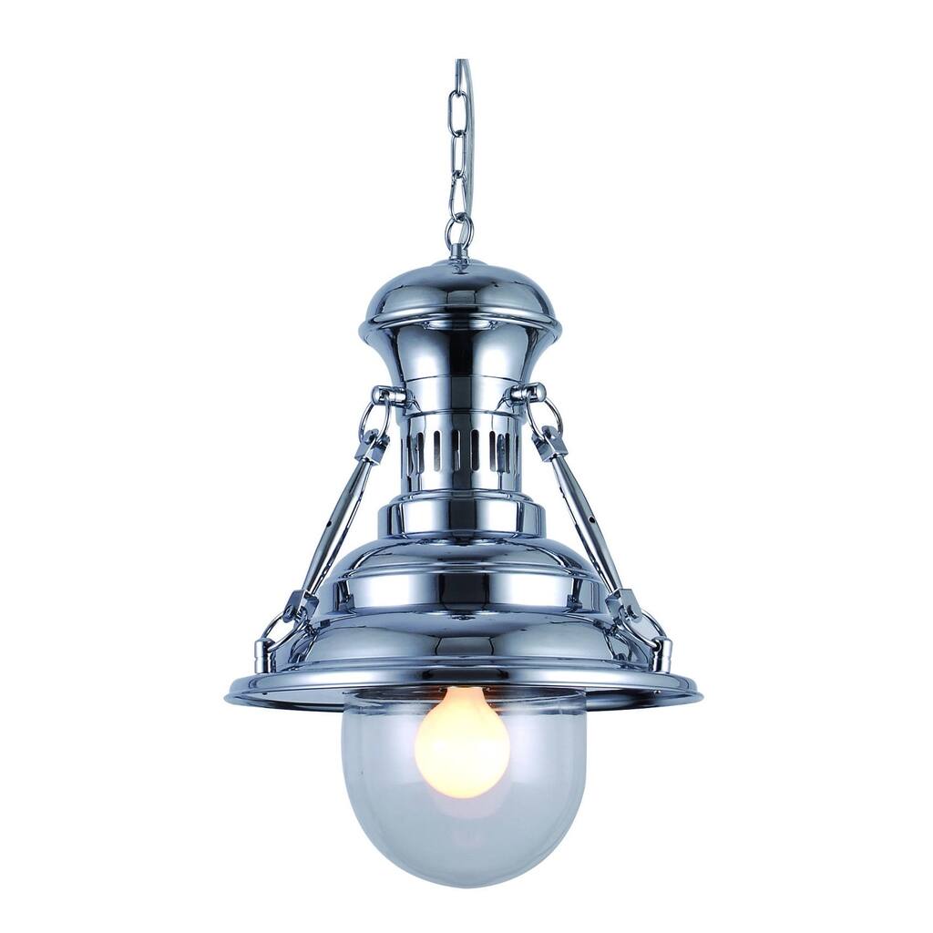 Elegant Lighting Industrial Collection Pendant lamp with Chrome Finish