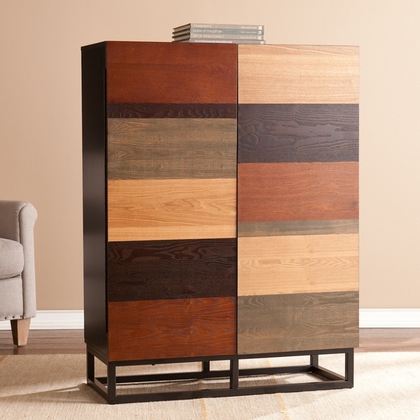 Upton Home Hollis Multi Tonal Bar Cabinet