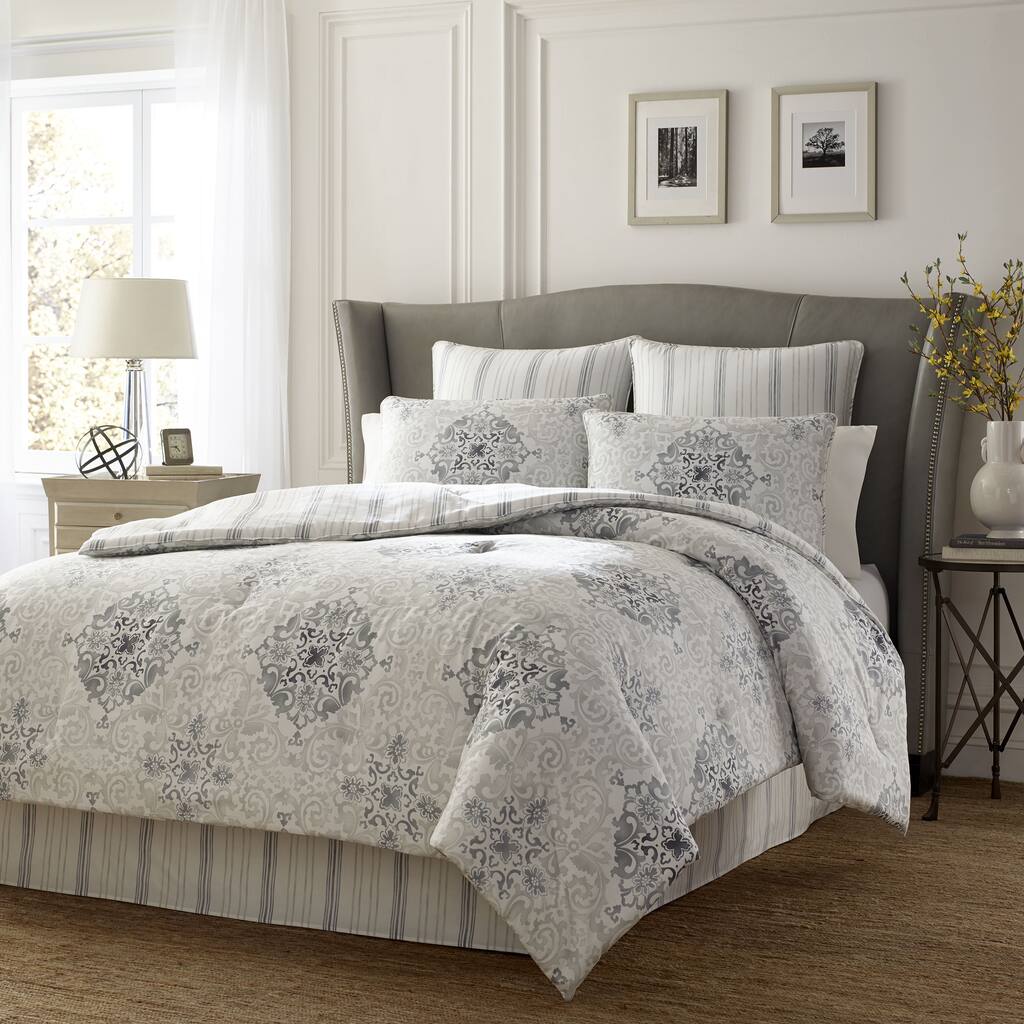 Stone Cottage Valencia Graphite Cotton Sateen 4-piece Comforter Set